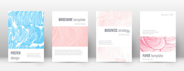 Cover page design template. Minimalistic brochure layout. Classy trendy abstract cover page. Pink an