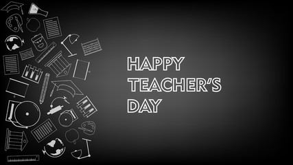 teacher's day vector drawing design illustration