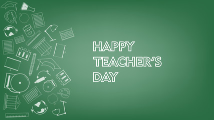 teacher's day vector drawing design illustration