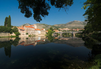 Fototapeta na wymiar Kameni most (Stone bridge) over river Trebišnjica in Trebinje, Bosnia and Herzegovina