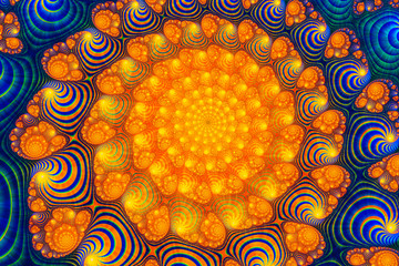 Abstract Digital Artwork. Patterns of nature. Jewels and seashells theme. Technologies of fractal graphics.