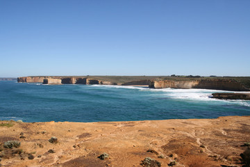 Waves along the Great Ocean Road at Port Campbell, Victoria, Australia