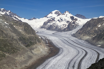 Aletsch Glacier, longest glacier in the Alps