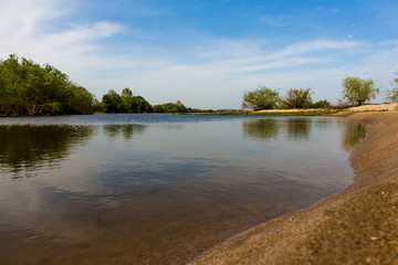 Portuguese River Tagus on a Bright Sunny Day