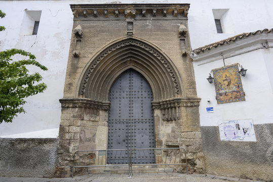 view of the Omnium Sanctorum medieval church in Seville, Andalucia, Spain.