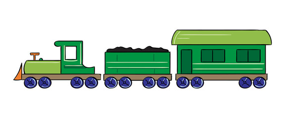 Green Toy Train