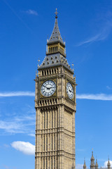 Fototapeta na wymiar Big Ben clock, Houses of Parliament in Westminster, London