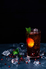 Mint cocktail with Pomegranate
