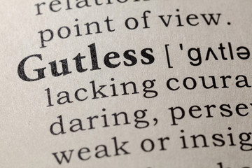Obraz premium definition of gutless