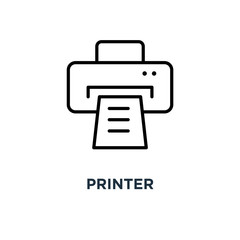 Printer icon. Linear simple element illustration. Printing print