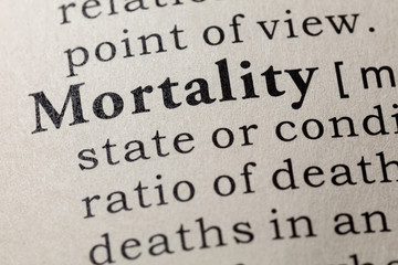 definition of mortality - obrazy, fototapety, plakaty