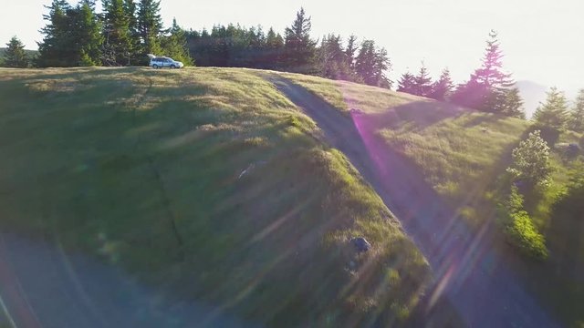 Oregon Subaru Logging Road Aerial