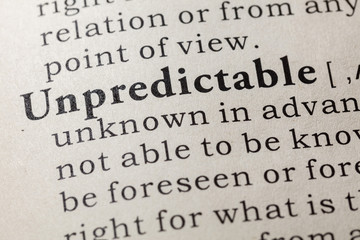 definition of unpredictable