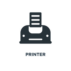 printer icon. print concept symbol design, print paper or docume