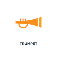 trumpet icon. music instrument concept symbol design, jazz music