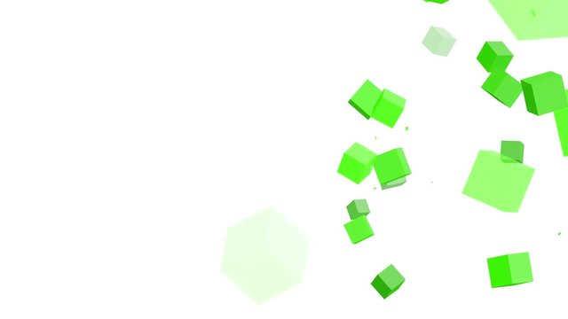 Ventisca de cubos verdes