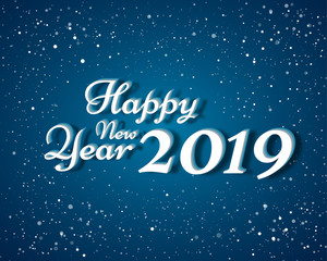 Happy new 2019 year. Greetings card. Colorful design. Vector illustration.