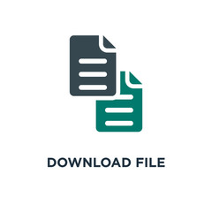 download file icon. file document concept symbol design, documen