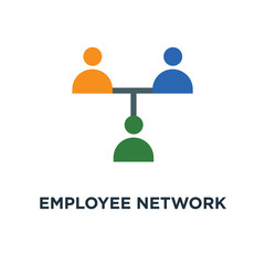 employee network icon. employee network concept symbol design, vector illustration
