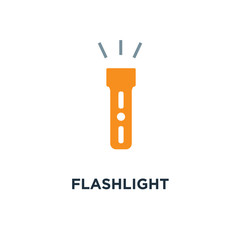 flashlight icon. spotlight concept symbol design, vector illustr