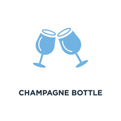 champagne bottle icon. drink alcohol concept symbol design, holiday celebration vector illustration