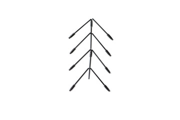 black eye brush christmas tree isolated on white background