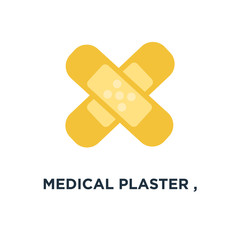 medical plaster , plaster icon. bandage, health adhesive care concept symbol design, vector illustration