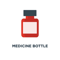 medicine bottle icon. medicine pill concept symbol design, pharmacy drug, health care vector illustration