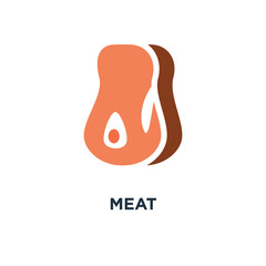 meat icon. lamb concept symbol design, beef, pork or ham steak,