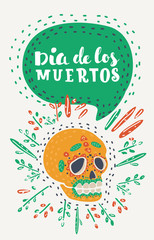 Frame with mexican skull.