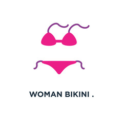 woman bikini . lingerie fashion design icon. swimsuit concept sy