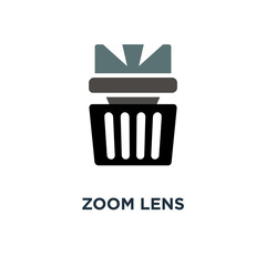 zoom lens icon. autofocus concept symbol design, digital photo c