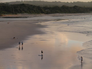 Fototapeta na wymiar Beach of Byron Bay. Australia's surfing coast