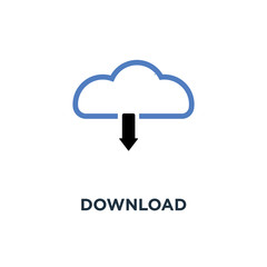 download icon. download button, downloading sign concept symbol