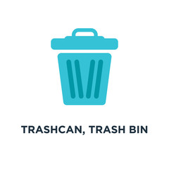 trashcan, trash bin icon. basket concept symbol design, garbage