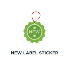new label sticker icon. new badge or sticker, product retail con