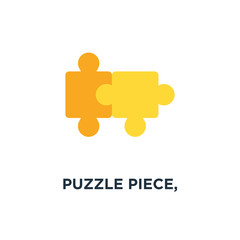 puzzle piece, solution icon. leisure element concept symbol desi