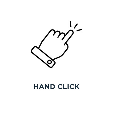 Hand Click Icon. Hand Click Concept Symbol Design, Vector Illust