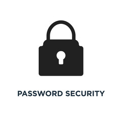 password security icon. lock concept symbol design, vector illustration