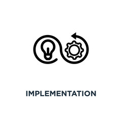 implementation icon. implementation concept symbol design, vecto