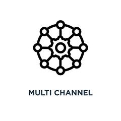 multi channel icon. multi channel concept symbol design, vector