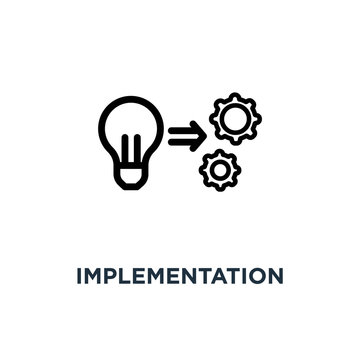 implementation icon. implementation concept symbol design, vecto