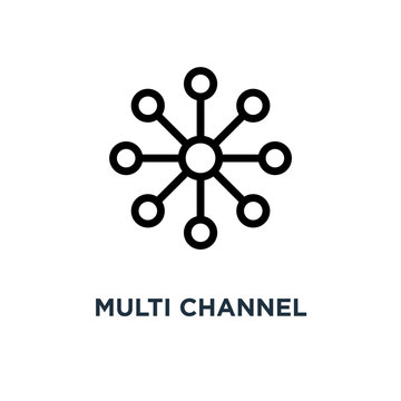 multi channel icon. multi channel concept symbol design, vector