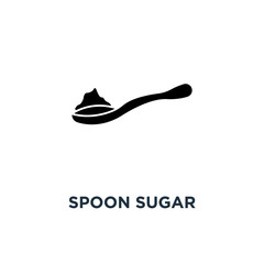 spoon sugar icon. spoon sugar concept symbol design, vector illu