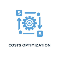 Obraz premium costs optimization icon. business efficiency concept concept sym