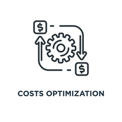 costs optimization icon. efficiency concept symbol design, vecto