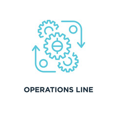 operations line icon. operations line concept symbol design, vec