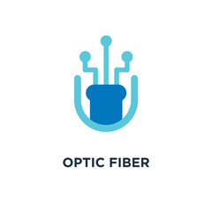 optic fiber bandwidth icon. optic fiber bandwidth concept symbol