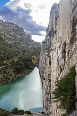 The amazing famous "Caminito del Rey" a path at 100m above the ground on a steep gorge called "Desfiladero de los Gaitanes", one of the best trekkings inside Andalusia and Spain, an awesome adventure