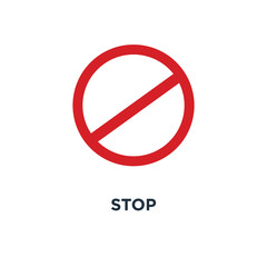 stop sign, stop icon. stop . red warning concept symbol design,